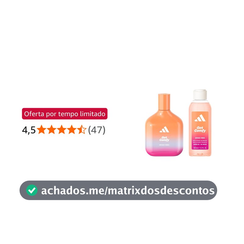 KIT ADIDAS VIBES GET COMFY EDP 100ML E SABOENTE 100ML