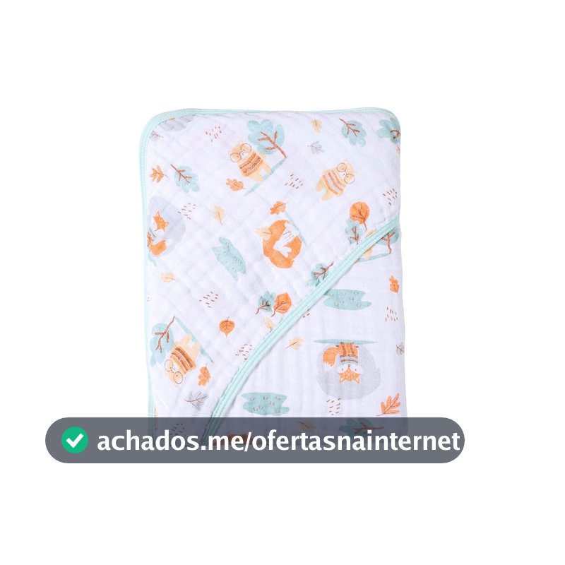 Toalha de banho soft especial Karinho c/capuz est. 80cm x 80cm - 01 un