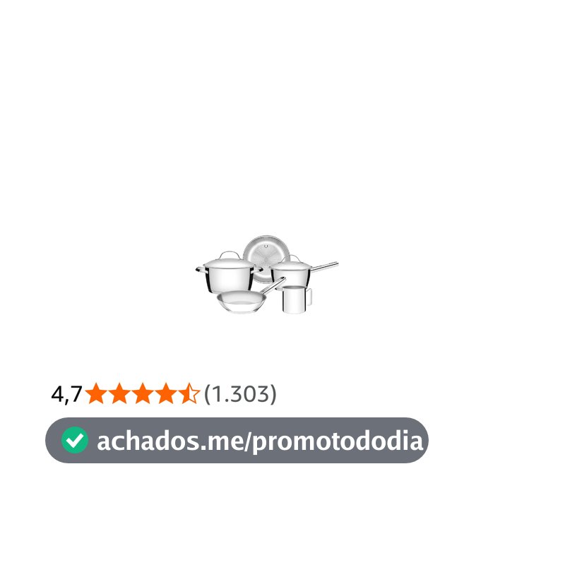 Jogo de Panelas Tramontina Allegra em Aço Inox com Fundo Triplo 5 Peças