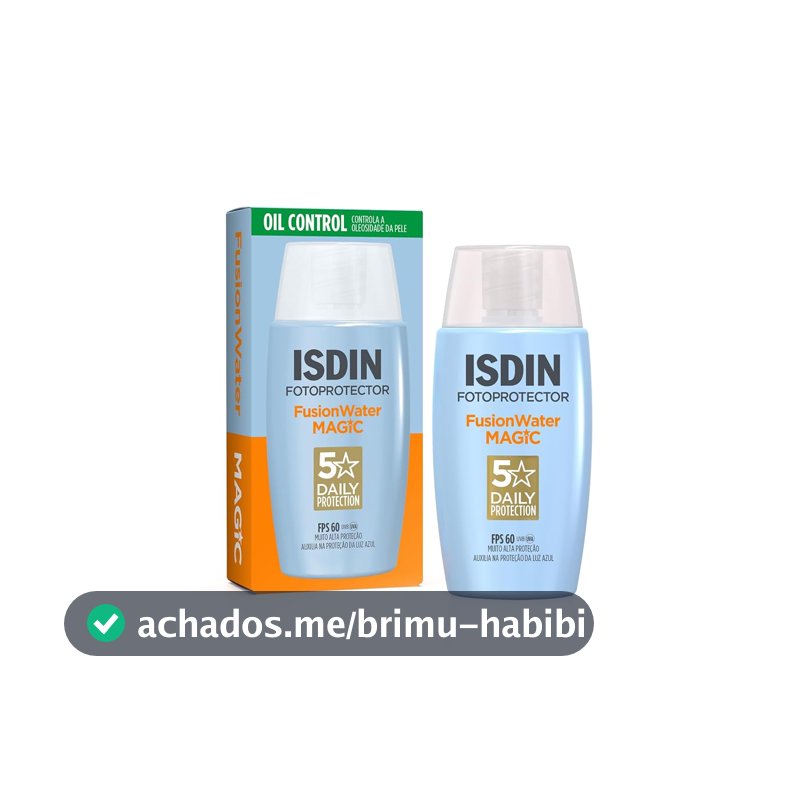 ISDIN Protetor Solar Facial Fusion Water 5 Stars Sem Cor FPS 60-50ml