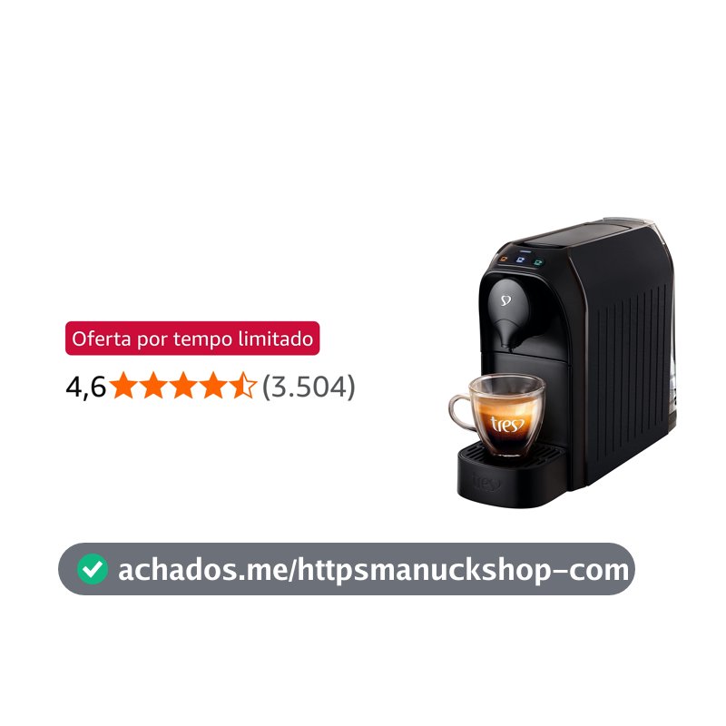 3 Corações TRES Cafeteira Espresso e Multibebida Passione Preta - 127V