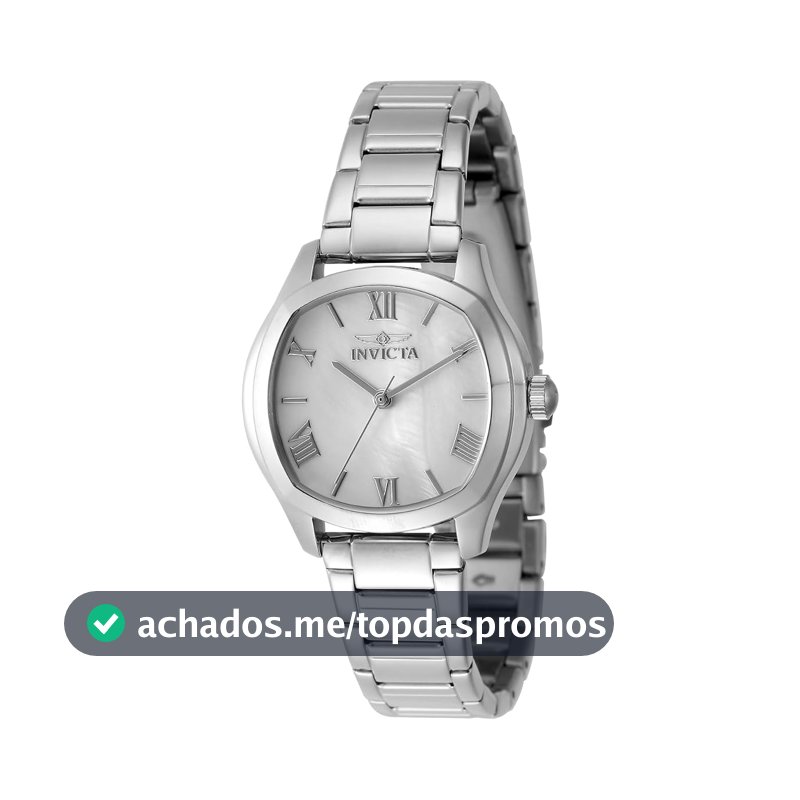 INVICTA Mostrador de aço inoxidável Wildflower Lady 32,5 mm ouro rosa PC21J quartzo