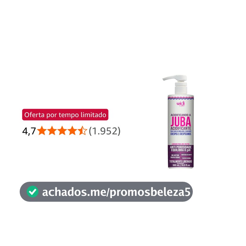 Widi Care Creme Acidificante Acidificando a Juba 500ml