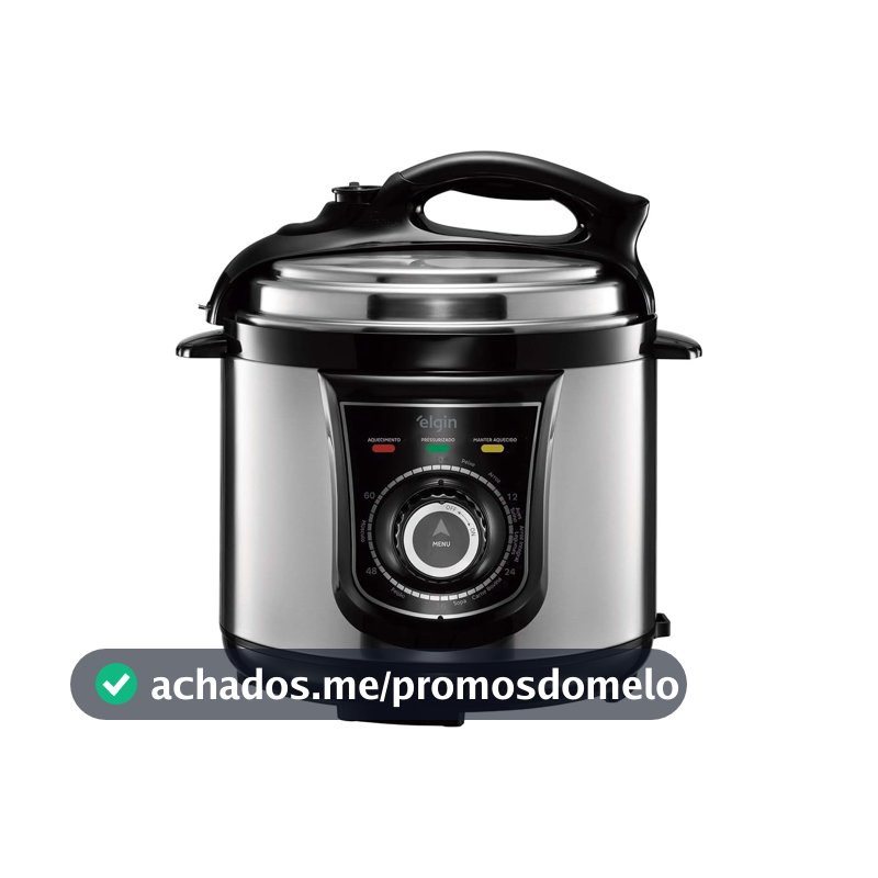Panela de Pressão Elétrica Elgin 4 Litros Segura e Prática 840W 220V