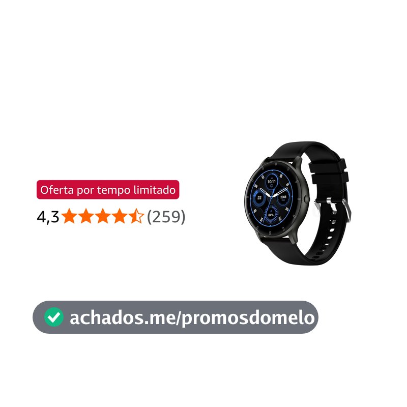 Bettdow Smartwatch Relógio inteligente com Al integrada, atende/faz chamadas, relógio esportivo feminino e masculino de 1,28" à prova d'água IP67, para celulares Android e iOS FB051 (Preto)