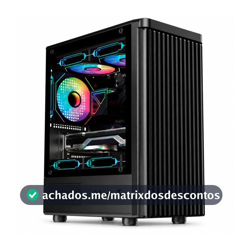 Gabinete Gamer GB1727 Mid Tower Micro-ATX com 3 Fans RGB