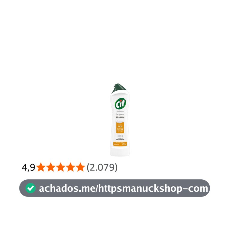 CIF Cremoso Limpeza Milagrosa Laranja 450 ml