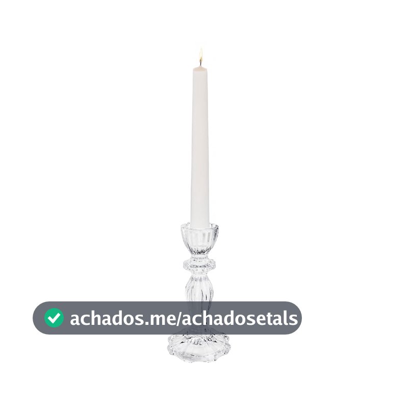 WOLFF - Castiçal Vidro Argos 8x16cm