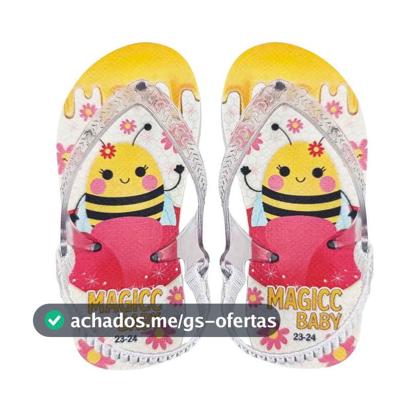 Chinelo Bebê Sandália Abelhinha Magicc Baby