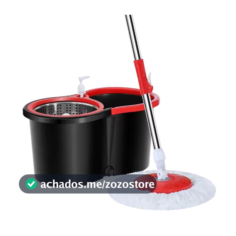 Mop Giratório Limpeza com Balde Limpeza Inox 13 Litros 360 Graus Centrifuga Esfregão Geral