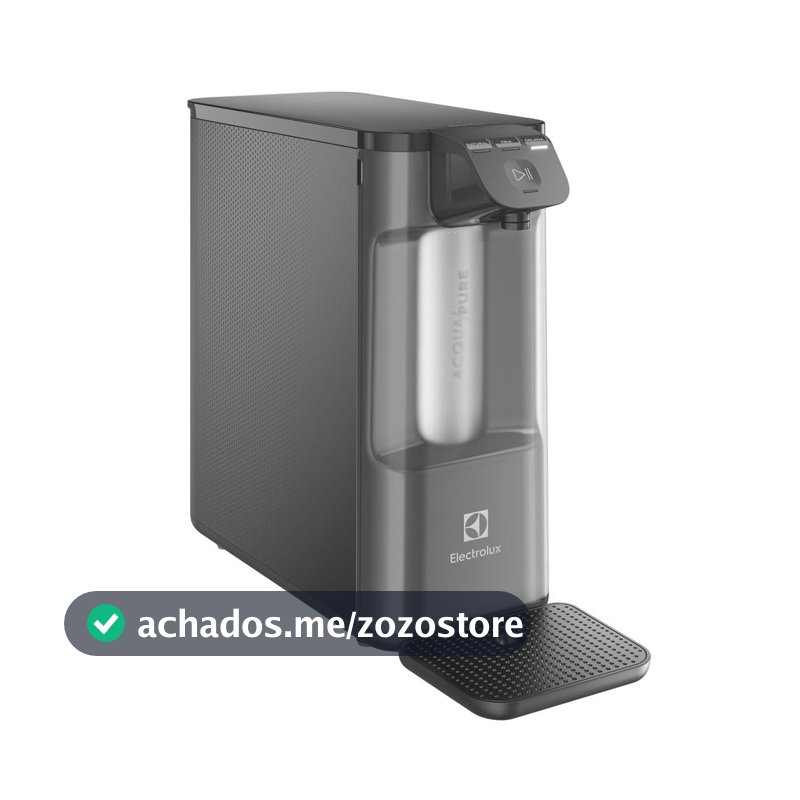 Electrolux Purificador de Água Gelada Fria e Natural Elétrico Compacto Eletronico placa Filtro refil 6 meses ou 3000l Painel Touch Bivolt grafite PE12G