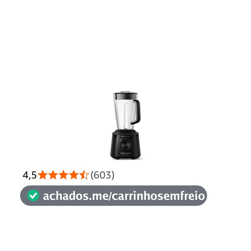 Philips Walita Liquidificador Série 3000 Turbo 1000W, Preto, 110V