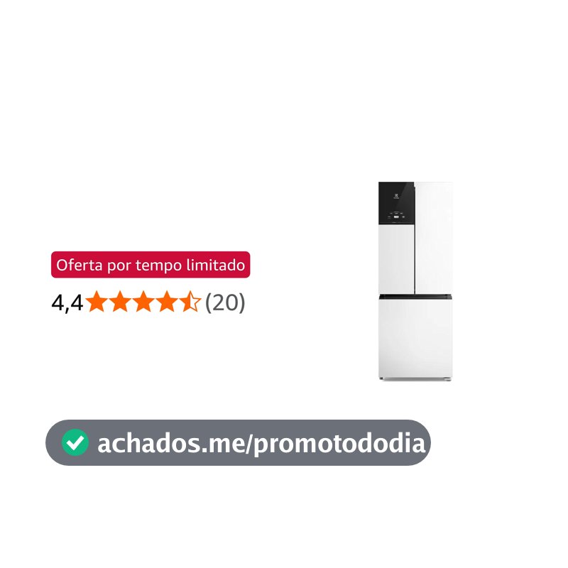Geladeira Electrolux Frost Free Inverter 480L Efficient AutoSense 3 Portas Branca (IM7) (220, Volts)
