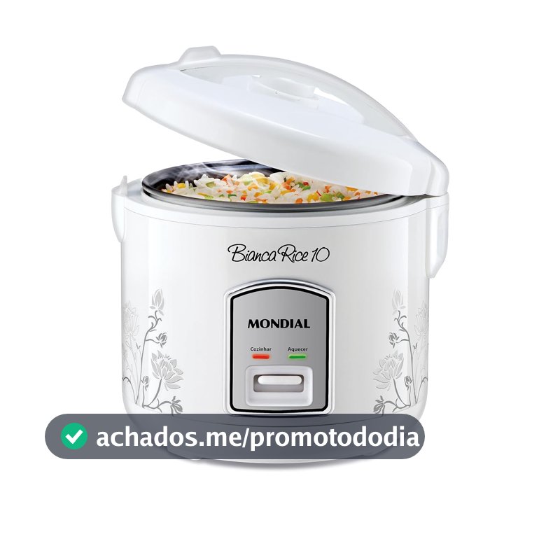 MONDIAL Panela Elétrica Bianca Rice 10, Branco, 700W, 110V - PE-10