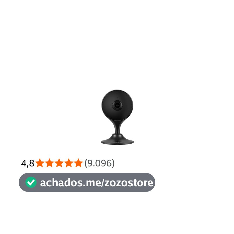 Câmera Inteligente Interna iM3 C Preto Intelbras, WiFi, Full HD, Compatível com Alexa e OK Google, Visão Noturna