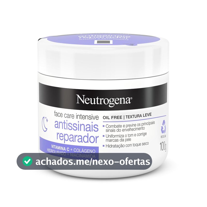 Creme Facial Hidratante Antissinais Neutrogena Face Care Intensive, 100g