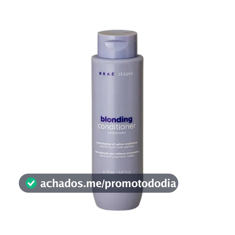 Braé Condicionador Loiro Matizador 250ml - Stages - Neutraliza Amarelo, Hidratação Profunda e Brilho Intenso