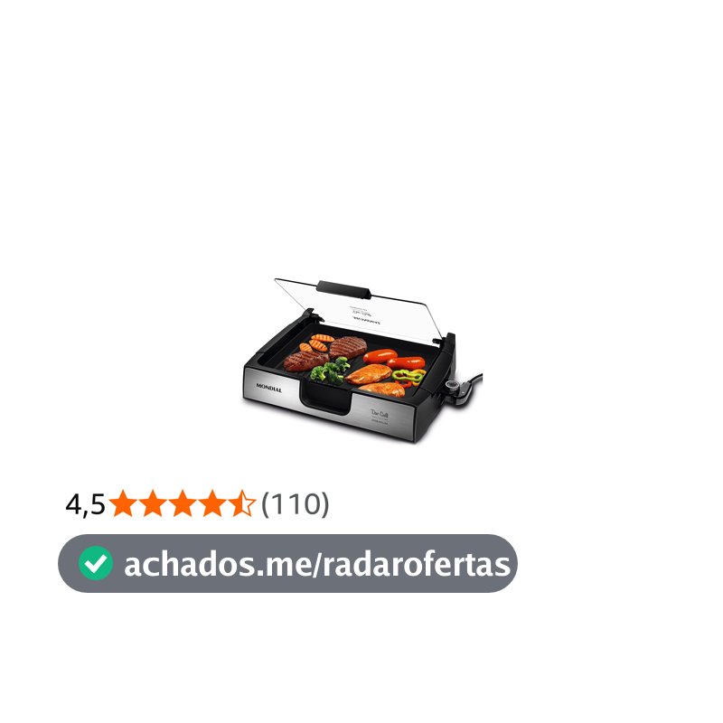 MONDIAL Chapa Due Grill Premium, Preto/Inox, 1270W, 220V - G-10