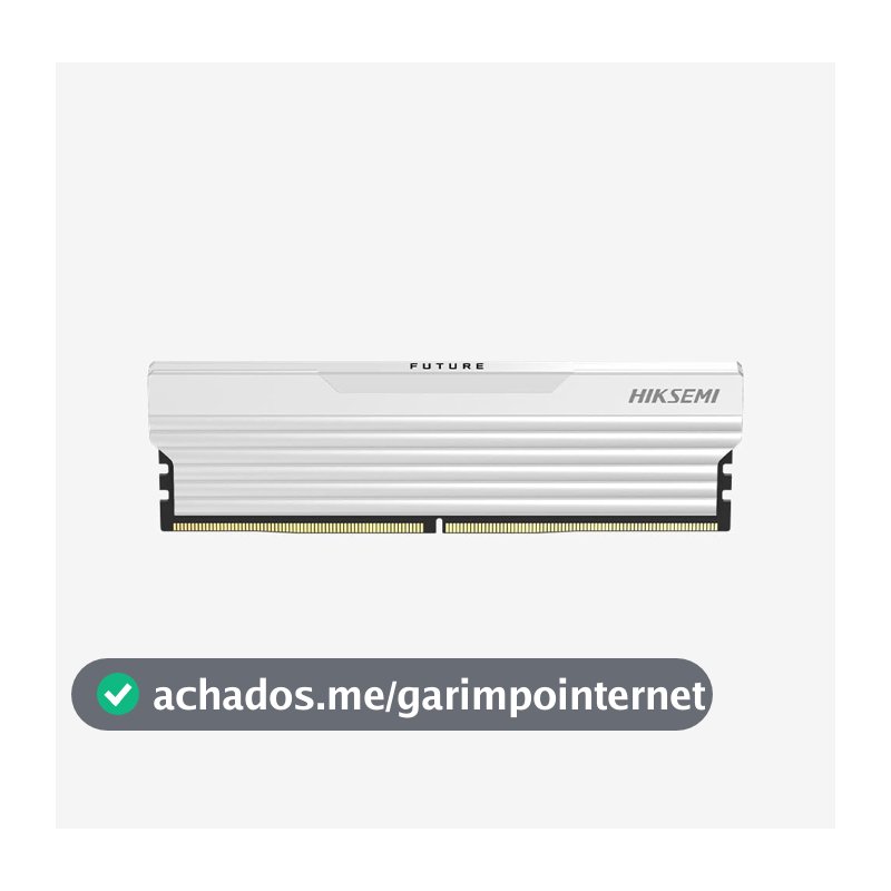 Memória DDR4 16GB Hiksemi Future 3200MT/s CL18 Dissipador Térmico 1.35V Branco HSC416U32F2 16G