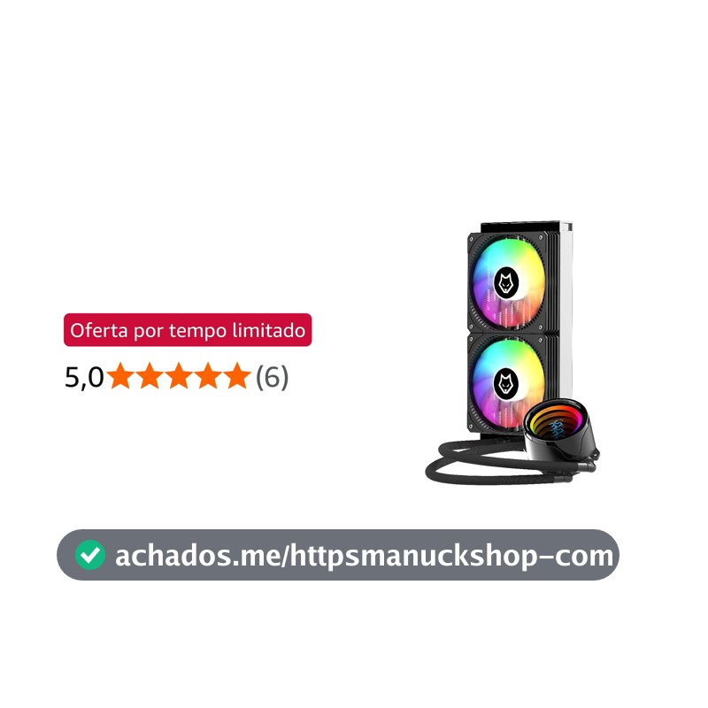 Water Cooler Husky Glacier, Iluminação ARGB, 240mm, AMD e Intel, Preto - HWT600PT