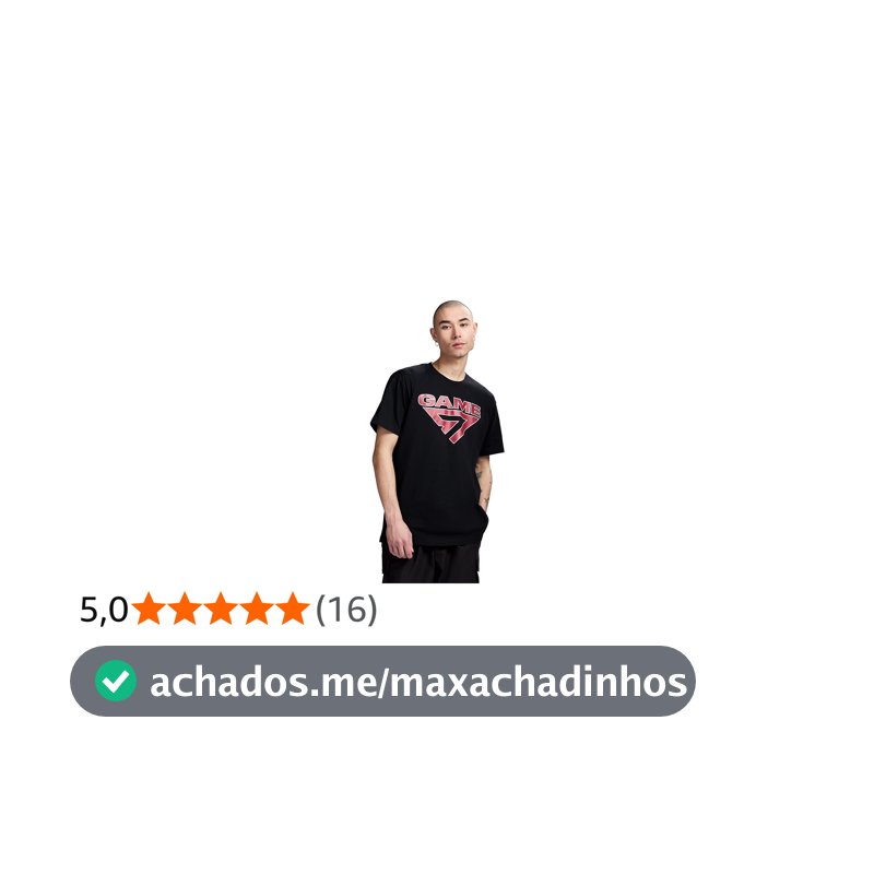 Game 7 Camiseta masculina de algodão e gola redonda e logotipo gráfico leve de manga curta