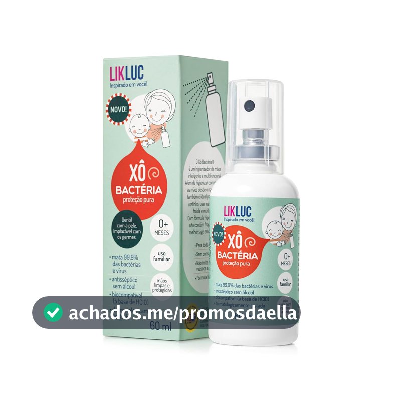 Likluc Xô Bactéria 0+ Higienizador antisséptico para bebês!
