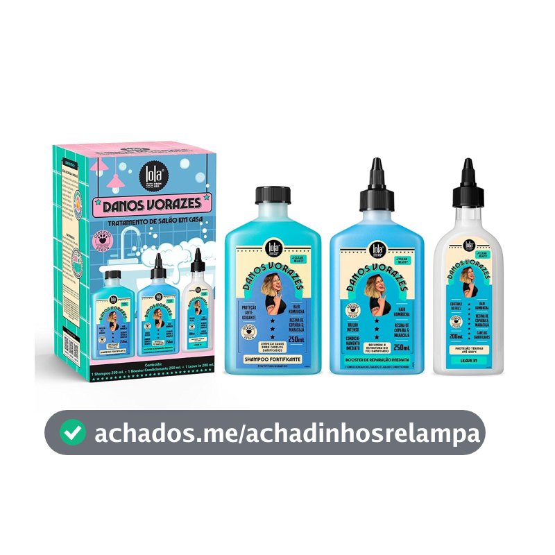 Kit Danos Vorazes (Shampoo + Condicionador + Leave in) - Lola From Rio