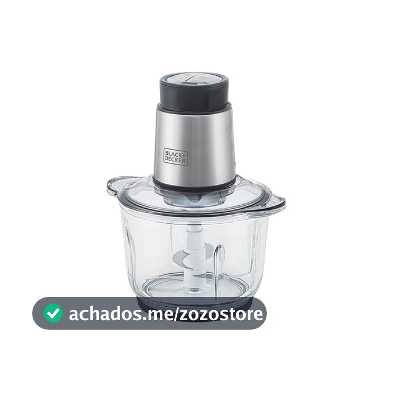 BLACK+DECKER Processador de Alimentos Antiaderente em Inox, Gourmand Gris, Modelo MP300G, 110V