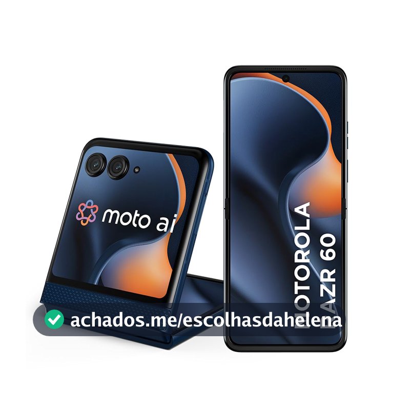 Smartphone Motorola Razr 60-256GB 12GB RAM+12GB Ram Boost Tela dobrável 6,9" pOLED e externa 3,6” Moto AI camera IP48 - Azul Marinho