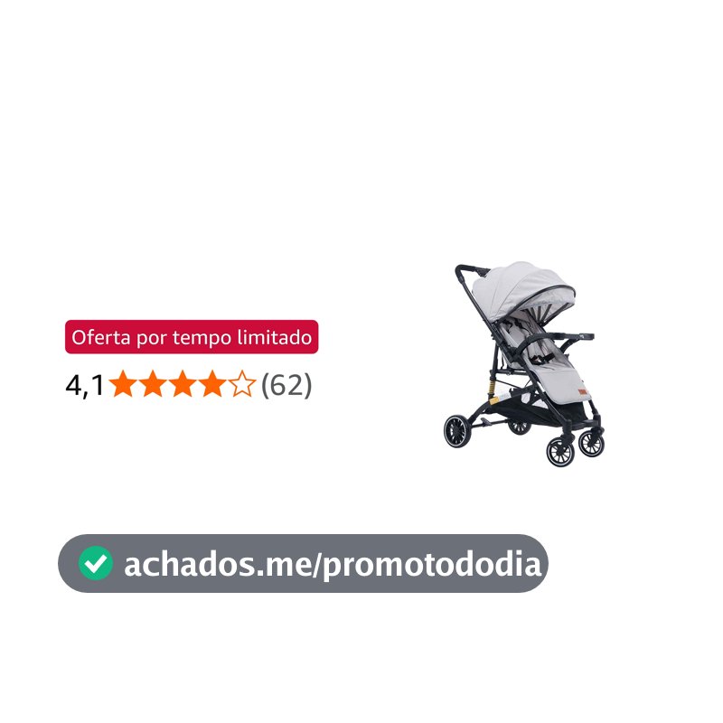 Carrinho de Bebê Passeio Com Alça Reversível YouGo Maxi Baby (Cinza)