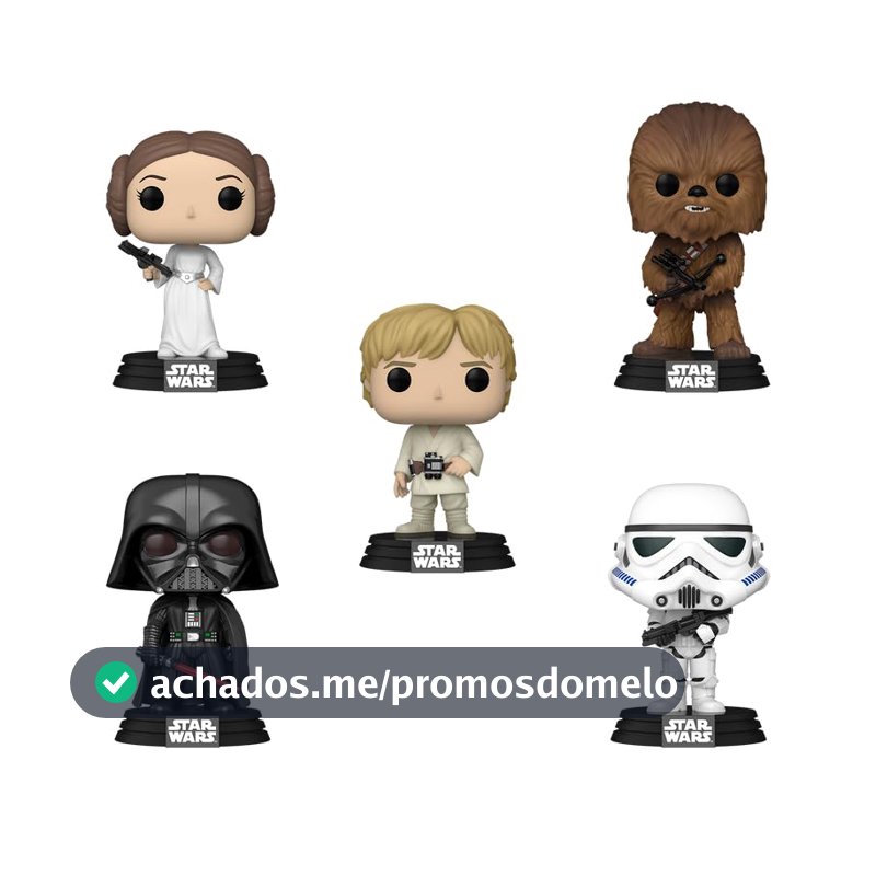 Kit 5 Bonecos Funko Pop! Star Wars