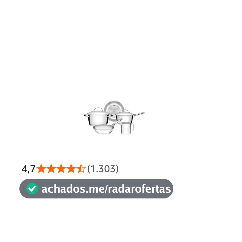 Jogo de Panelas Tramontina Allegra em Aço Inox com Fundo Triplo 5 Peças