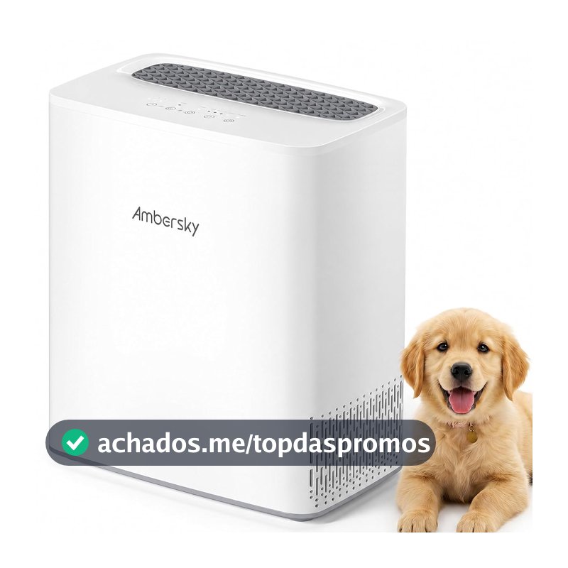 Ambersky Purificador de ar para casa, purificador de ar HEPA verdadeiro de até 2000 m² com sensor de qualidade do ar em tempo real, modo automático, modo de suspensão de 23 dB, filtro de odor de pelos
