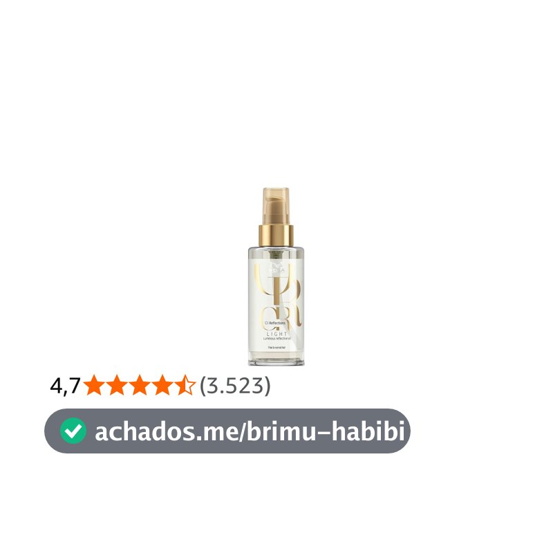 Wella Professionals Oil Reflections Light Óleo Capilar 100 ml (Packaging May Vary)