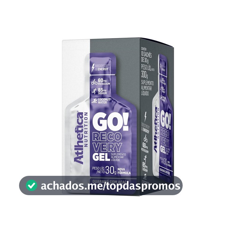 Go Energy Gel (10 Sachês) - Sabor Guaraná e Açai, Atlhetica Nutrition, Roxo