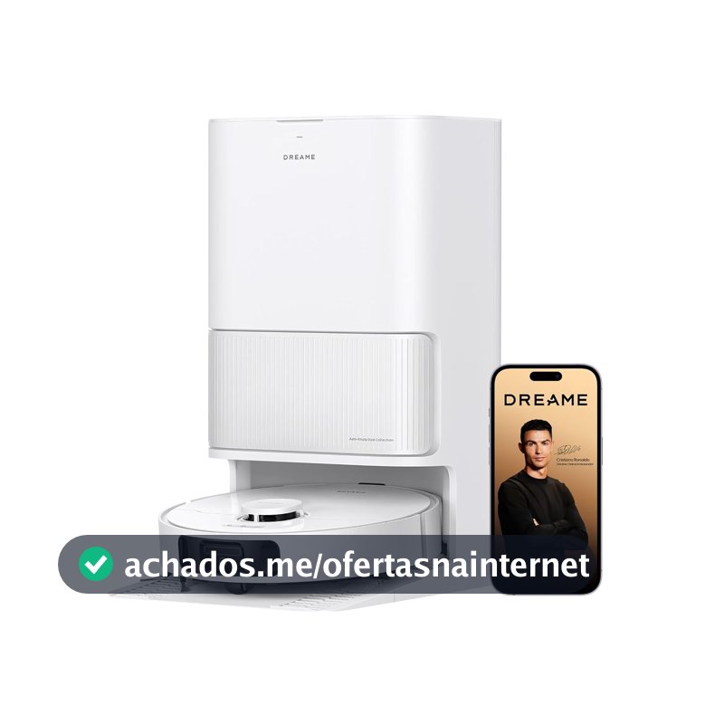 Dreame D20 Ultra Aspirador robô e Mopa, Sucção 13.000Pa, esvaziamento automático, limpeza automática da mopa, elevação da mopa, detecção ultrassônica de tapetes, fácil manutenção, 127v