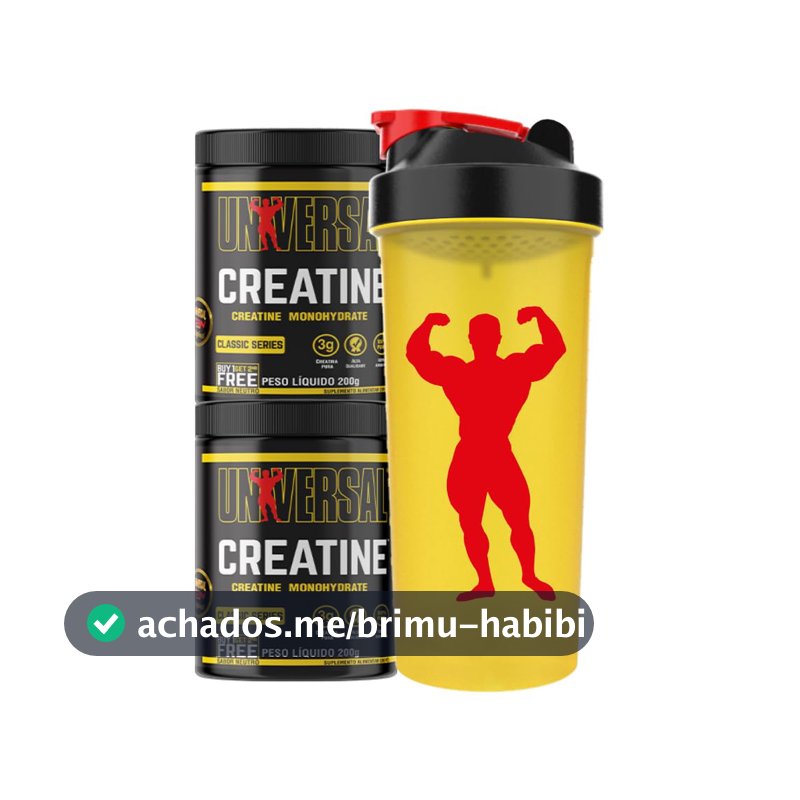 Creatina Monohidratada Universal - Universal Nutrition (400g + Coqueteleira)
