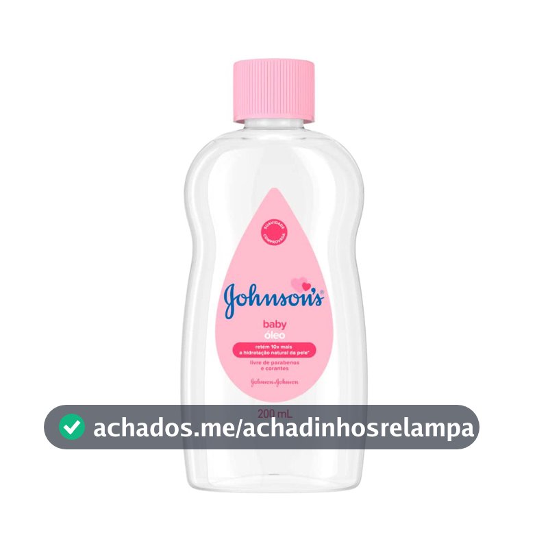 Óleo Hidratante para Bebê Johnson's Baby, Puro, 200ml