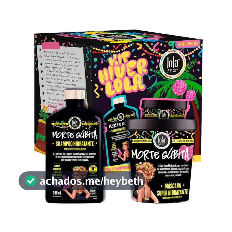Kit Morte Súbita - Shampoo e Máscara - Edição comemorativa - Lola From Rio