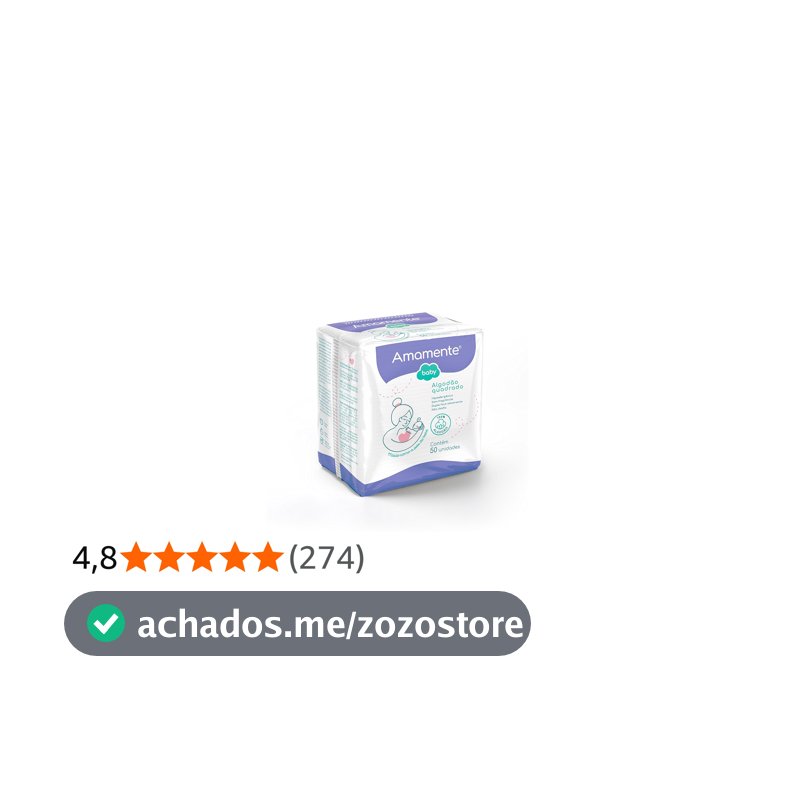 Algodão Quadrado Amamente® Baby 50 UN