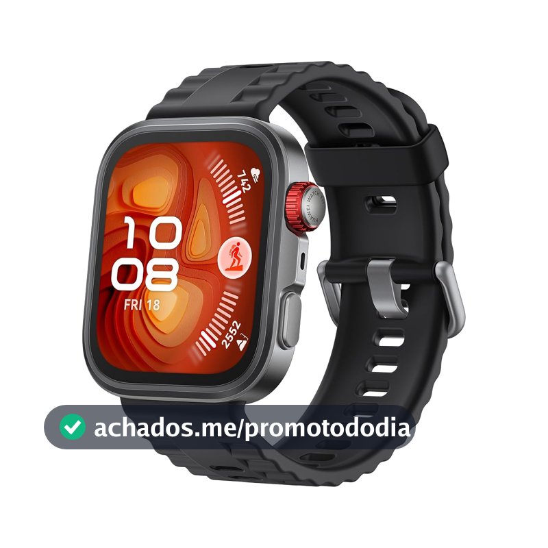 Smartwatch, HUAWEI WATCH FIT 4 Pro, Esportes ao Ar Livre de Nível Profissional, Vidro de Safira e Titânio, Mapa de Campos de Golfe, Compatível com iOS e Android, Preto