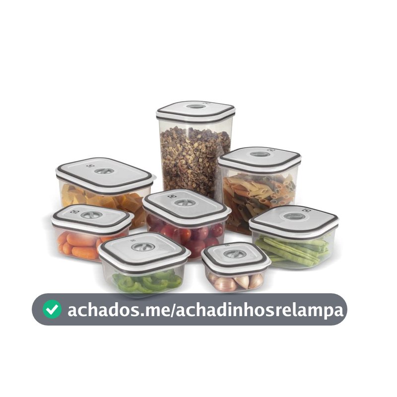 Electrolux Kit 8 Potes Herméticos Plástico Multiuso Vedação Silicone