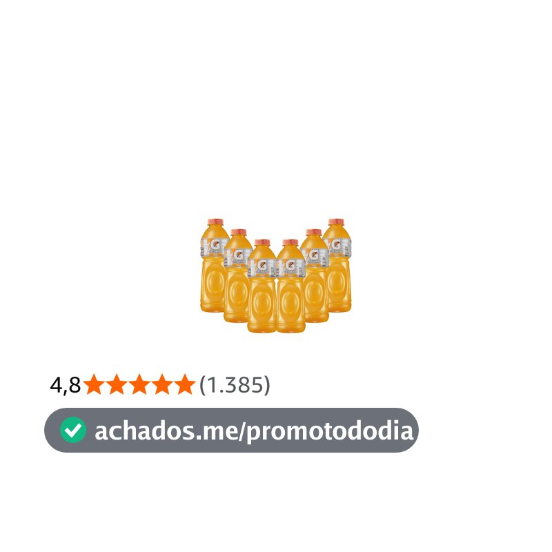 Isotônico Gatorade, Laranja, Garrafa 500ml, Pack com 6 unidades