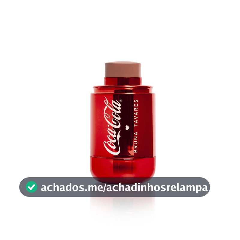 Bruna Tavares Blush Stick Coca Cola Classic Brown, Bastão para Face, Vermelho Metálico, Maquiagem Profissional