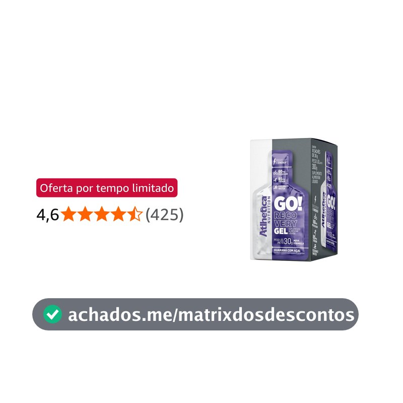 Go Energy Gel (10 Sachês) - Sabor Guaraná e Açai, Atlhetica Nutrition, Roxo