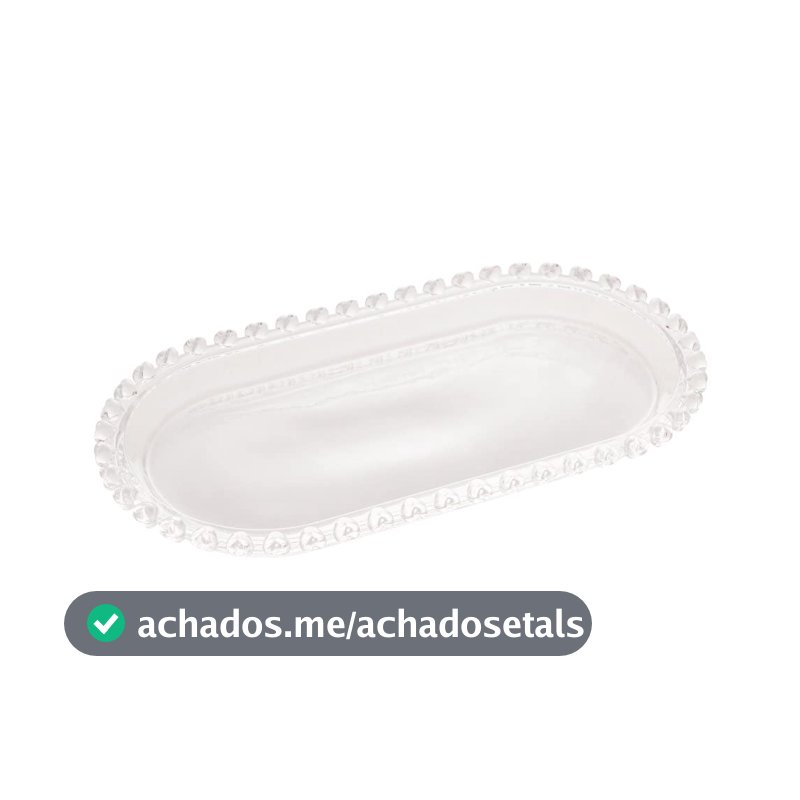 LYOR - Travessa Oval de Cristal Coração 25cm x 13cm x 2,5cm - Ideal para Servir Sobremesas e Guloseimas - Fora da Mesa Encanta como Base para Perfumes, Jóias e Decorações