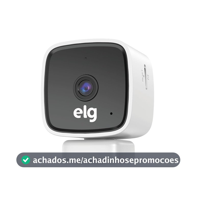 ELG, SHCI603, Câmera interna 1080P Full HD Inteligente Wi-Fi com Botão SOS, Áudio Bidirecional, Visão Noturna e Detecção de Movimentos, Branco