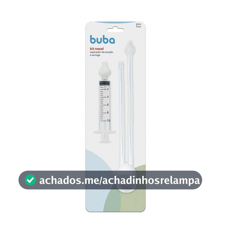 Buba Kit Aspirador Nasal De Sucção E Seringa