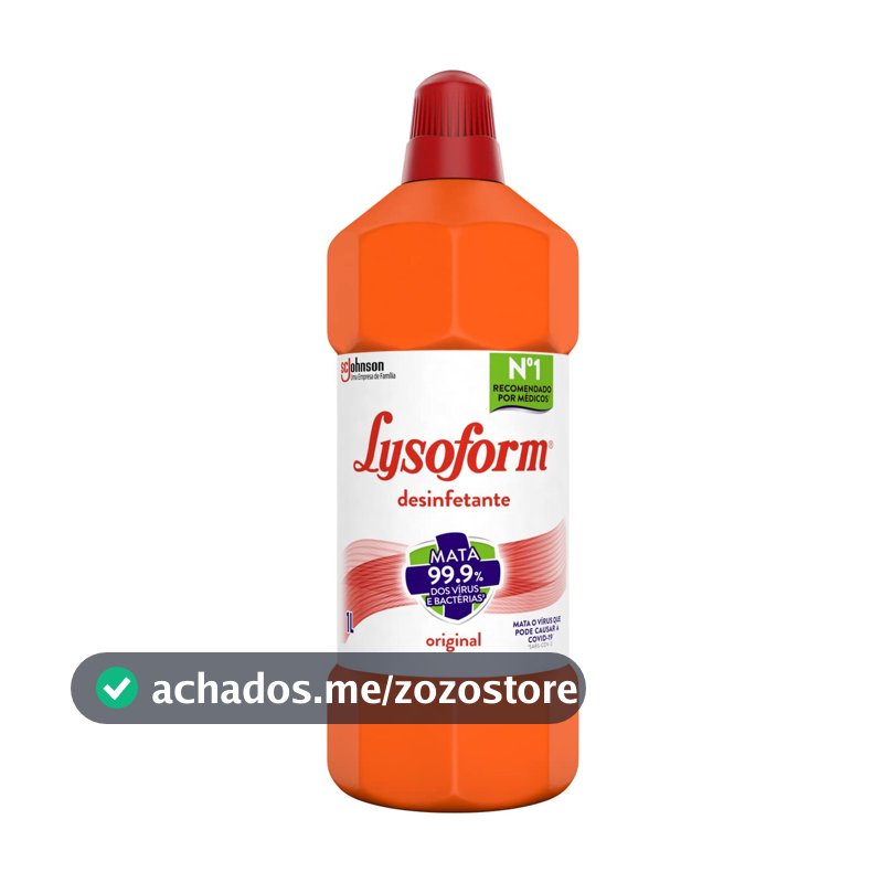 Lysoform Original, Desinfetante Líquido, Limpeza Pesada e Eficiente, 1l