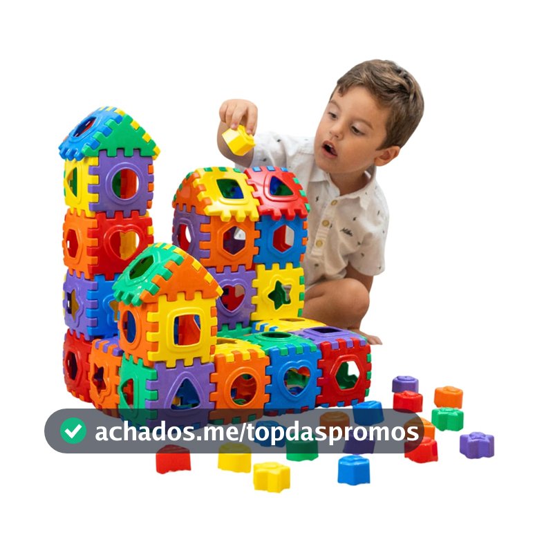 GGB Brinquedo Educativo Blocos Divertidos 100 Peças